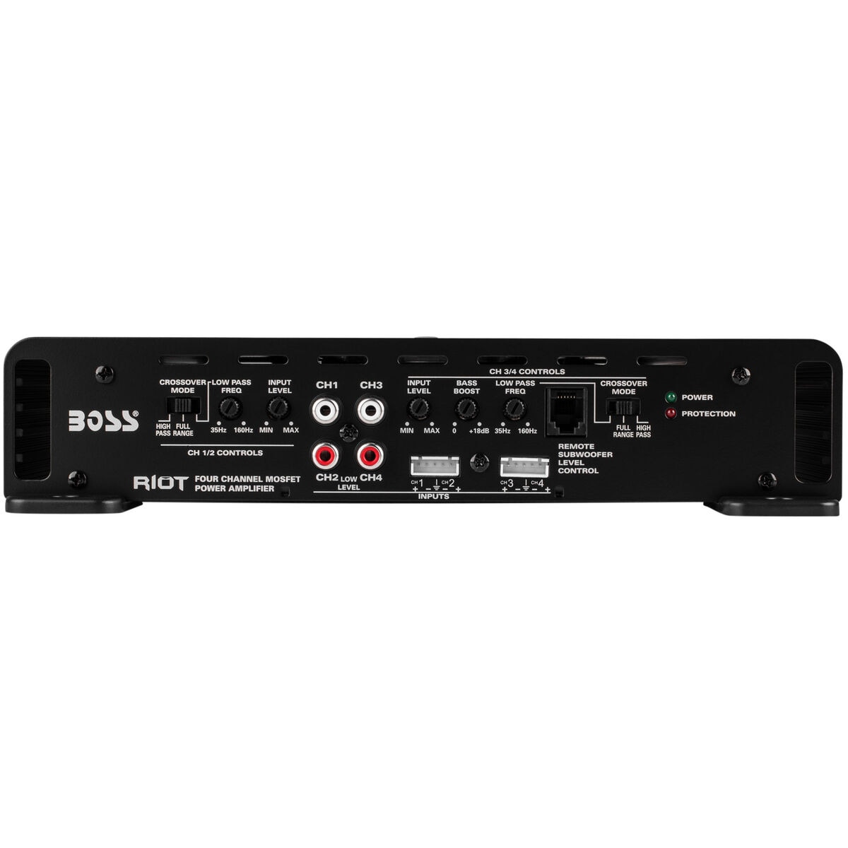 BOSS RIOT 1000W 4チャンネルアンプ : BOSS Audio 1000W 4チャンネル